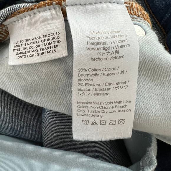 J.Crew Toothpick 9" High Rise Jeans Blue 5-Pocket Skinny Leg Sz 29 - Picture 8 of 8